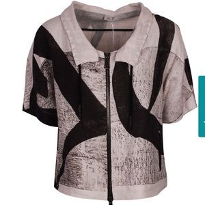 Crea Concept Short Sleeve Linen‎ Kimono Jacket
